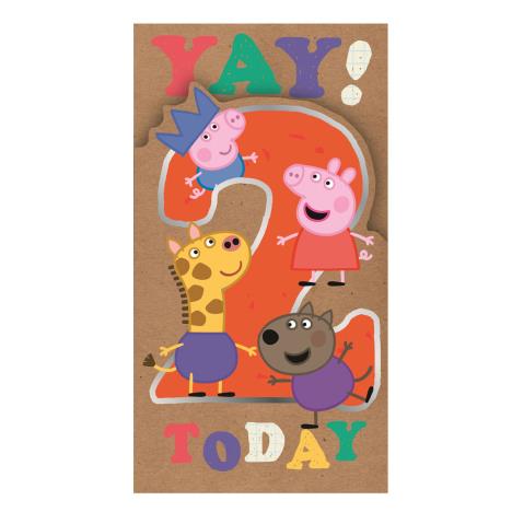 Yay 2 Today Peppa Pig 2nd Birthday Card £2.10